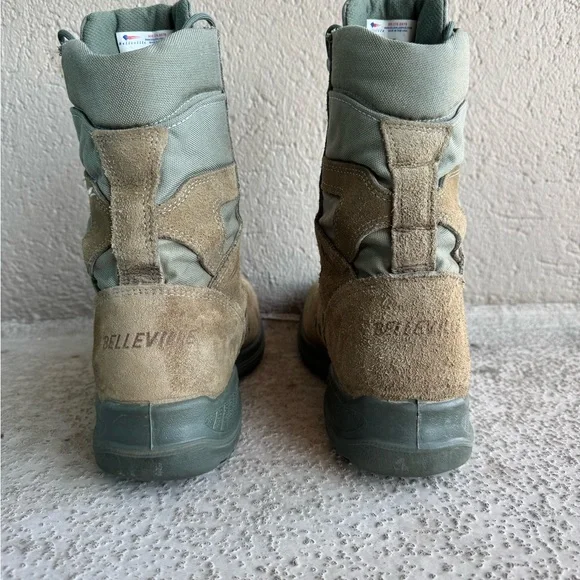 Belleville 610 ST Suede Military Boots Insulated Men’s Size 10.5W Green Outdoor - Picture 4 of 9